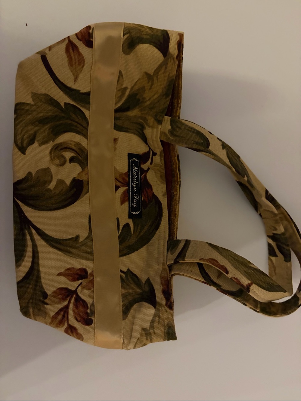 Beige Floral Tote